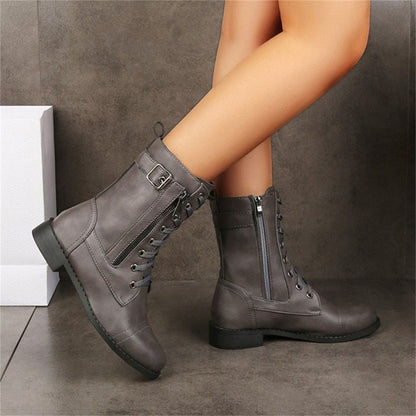 Nora | Women’s Round Toe Zipper Boots