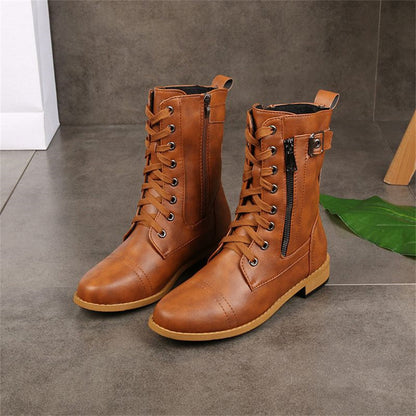 Nora | Women’s Round Toe Zipper Boots