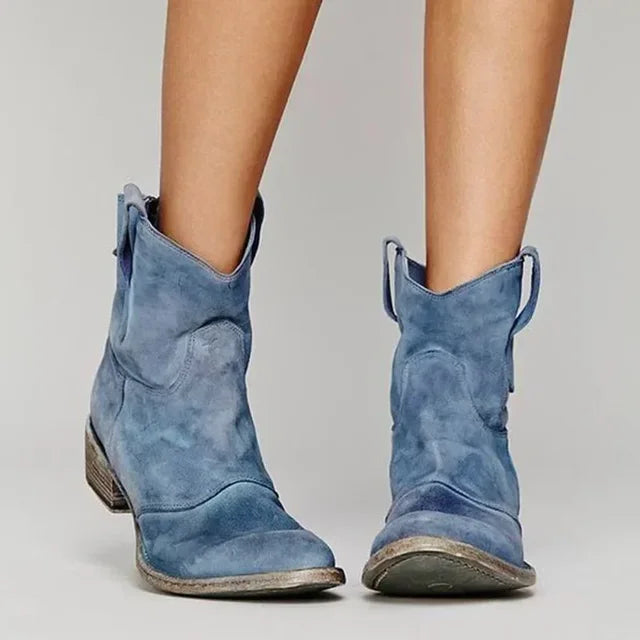 Sienna | Women’s Leather Vintage Cowboy Ankle Boots