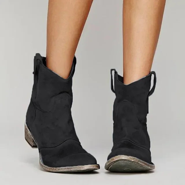 Sienna | Women’s Leather Vintage Cowboy Ankle Boots