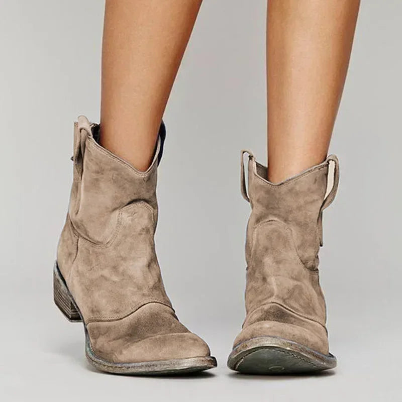Sienna | Women’s Leather Vintage Cowboy Ankle Boots
