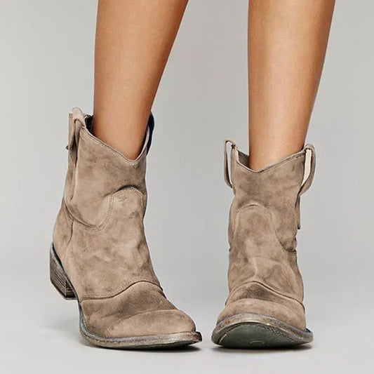 Sienna | Women’s Leather Vintage Cowboy Ankle Boots