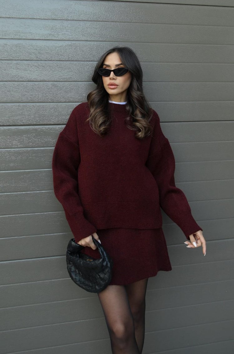 Serena | Women’s Two-Piece Knit Sweater and Skirt Set