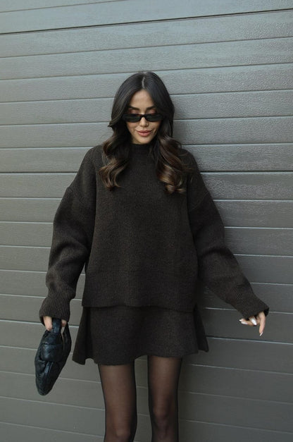 Serena | Women’s Two-Piece Knit Sweater and Skirt Set